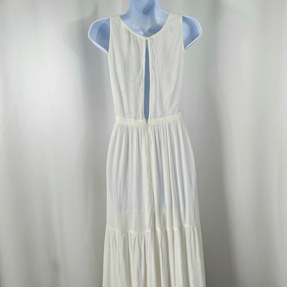 Lulus Women's Ivory Embroidered Flowy Sleeveless Boho Maxi Dress Size XS NWTT - Picture 7 of 14